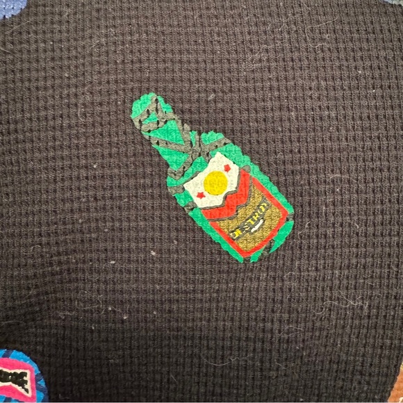 Corade Black Knit Sweater with bottle design Size XL - Picture 11 of 12